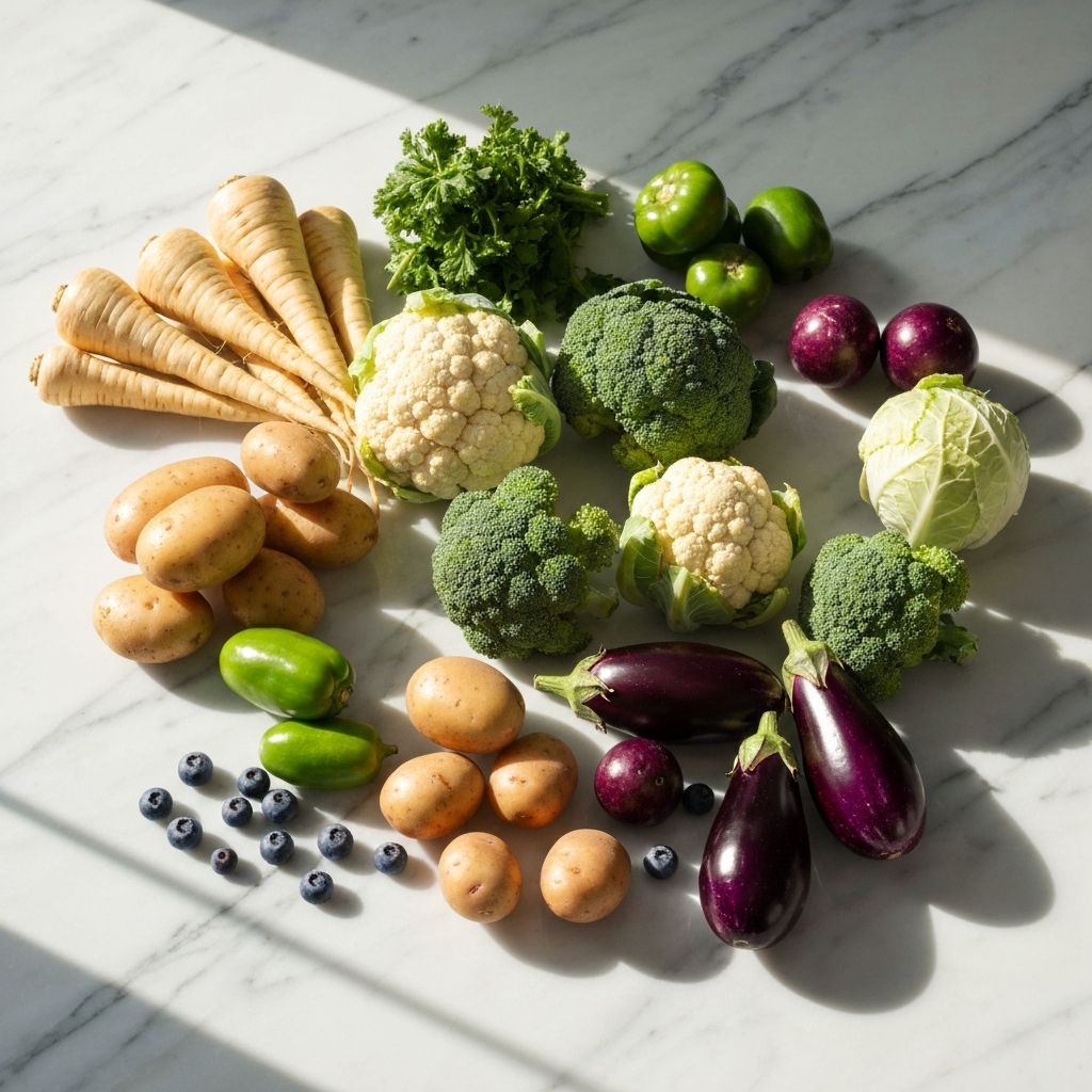 Familles de légumes variées